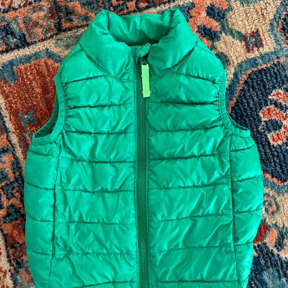 Primary Bright Green Puffer Jacket